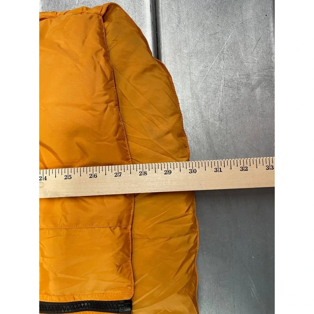 Vintage Woolrich‎ Puffer Vest Mens Large Orange Duck Down Full Zip